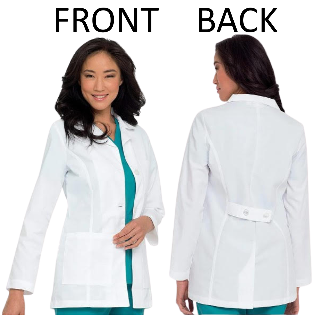 Tailored Fit 3-Pocket 3-Button Consultation Scrub Jacket for Women Size XS